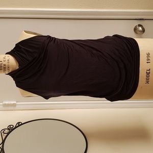 Ann Taylor Black Draped Halter Tank Top NWT